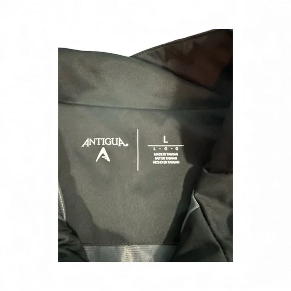 Atlanta Braves Windbreaker Jacket Men L Blue Full Zip Antigua MLB Y2K - Picture 10 of 11